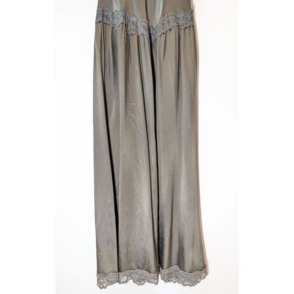 NWT Reformation Stasia Lace Trim Silk Maxi Dress in Pine Tree - Picture 9 of 15